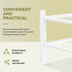 Sweater Drying Rack, 2-Layer Stackable Flat Clothes Drying Rack, Laundry Drying Rack, Mesh Air Dryer, Portable Dry Rack for Indoor & Outdoor