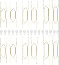 12-Pack Invisible Wall Plate Hangers, 8/10/12 Inch Brass Plate Holders with 16-Pack Wall Hooks