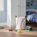 Baby Laundry Basket Baby Nursery Hamper Kids Laundry Basket Toy Storage Bin for Boys Room Decor Gift Baskets for Bedroom Bathroom(Baseball)
