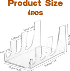 4 Pcs Acrylic 3-Tier Plate Display Stand,Clear Dinnerware Holder for China Platters Kitchen & Cabinet Organizer Rack for Tableware Display (3-Tier)