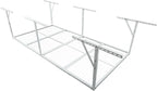 4 X 8 FT Garage Ceiling Storage Racks, Heavy Duty Overhead Garage Storages Rack with Adjustable Hight, Metal Hanging Garages Storage Rack with Support Rod, 22''- 40" Adjustable, 600 LBS (White, 4x8FT)