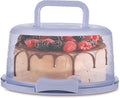 Cake Carrier With Lid And Handle, Round Cake Containers For 10 Inch Cakes, Cupcake Holder, Dustproof, Pie Keeper, Portable Cupcakes Transport Container For Cakes Pie Muffin Pizza Desserts