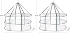 AUTODECO 2 Pack 3-Tier Folding Mesh Clothes Hanging Dryer, Sweater Drying Rack, Large Laundry Drying Rack, Lay fold Flat Dry Hanger, Mesh Clothes Hanging Dryer - XL(3Tier)+XL(3Tier)