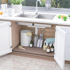SIKADEER 25" x 22" Under Sink Mat Waterproof, Silicone Mat Kitchen Drawer Shelf and Cabinet Liner, Sink Protector for Kitchen Organizers and Storage, Boot Tray Pet Food Mats