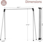 TOOLF Clothes Drying Rack Foldable, Laundry Drying Rack Stainless Steel, Portable Clothes Rack, Drying Rack for Clothing, Indoor Outdoor, Free-Standing, Large Capacity