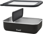 S'well Stainless Steel Bento Box, Onyx, Fits One Large Entree Or Small Entree And Snack, Includes Removable Divider, Leakproof, Easy to Clean, Dishwasher Safe