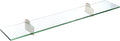 Spancraft Glass R-8x48-Brushed Steel Raven Glass Shelf, Brushed Steel, 8" x 48"