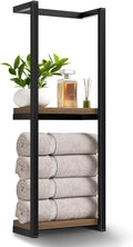 Towel Racks for Bathroom, 2 Tier Wall-Mounted Towel Rack, Home Decor Shelf, Space-Saving Organizer Rack for Household, Bathroom, and Bedroom