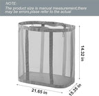 Mesh Bag with Handles, Collapsible Laundry Basket, Foldable Laundry Bag, Breathable Folding Beach Bag,Space-saving Travel Tote Bags (2, Grey&Black)