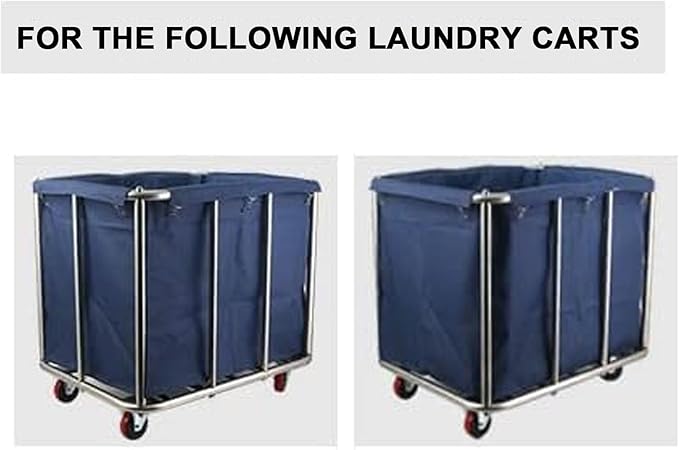 Removable Waterproof Liner Bag for Rolling Laundry Basket, Commercial Laundry Cart Replacement Liner Bag, Detachable Storage Bags(Blue)