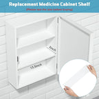 Medicine Cabinet Replacement Shelves Wooden Bathroom Shelves Suitable for Bathroom Living Room Kitchen Wall Mounted and Hanging Medicine Cabinet(2 Pack,13.5 Inch)
