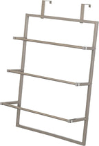 Honey-Can-Do Over-The-Door 3-Tier Towel Rack - Chrome Steel Bathroom & Closet Storage Organizer for Hanging Towels, Clothes, Robes