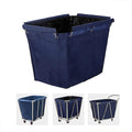 Removable/Waterproof Liner Bag - Laundry Cart Replacement Bag, Oxford Cloth Storage Bags for 350-400L Commercial Basket Trolley, General Size for 90×65×80cm Laundry Baskets(Blue)
