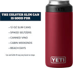 YETI Rambler 12 oz. Colster Slim Can Insulator for the Slim Hard Seltzer Cans, Harvest Red