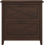 Bush Home Key West 2 Drawer Lateral File Cabinet in Bing Cherry, Document Storage for Home Office, Accent Chest with Drawers