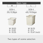 Like-it │SCB-5 │Daily use Inside or Outside. Movable Handles Make it Easy to Carry Around | Portable Large Basket for Kitchen, Laundry and Kids Room | 18.7 x 12.2 x 15.47 | White | 10.57 gal