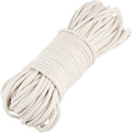 MOUYAT 328 Ft x 1/4 Inch Natural Cotton Rope, White Clothesline Cotton Cord, All Purpose Braided Cotton Cord Utility Rope for Clothes Hanging, Macrame, Plant Hanger, Knitting Crafts