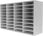 36 Compartments Literature Organizers, Office Mailbox with Adjustable Shelves+Gloves, Paper Storage Cabinet for Office, Home, Classroom