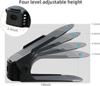 Shoe Slots Organizer, 20PCS Adjustable Double Layer Stack Shoe Rack, 50% Space-Saving Storage Rack Holder, Black