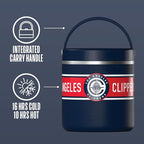 Hydrapeak x NBA Officially Licensed Los Angeles Clippers 25oz Stainless Steel Vacuum Insulated Thermos Food Jar with Handle, Wide Mouth Leak-Proof Soup Thermos for Adults, 10 Hours Hot & 16 Hours Cold