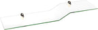 Spancraft Glass Sparrow6x18-Brass Sparrow Bent Glass Shelf, Brass Bracket, 6" x 18"