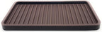 Happitasa Silicone Kitchen Sink Organizer Tray, Sponge Holder and Countertop Protector | Bathroom and Kitchen Soap Dish and Dispenser Tray (Dark Chocolate, 10"x5.25", 10.4 Ounces)