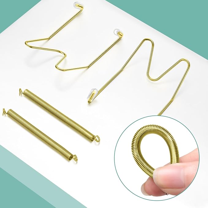 Hotop 12 Pieces Plate Hangers for Wall Stainless Steel Wire Invisible Heavy Duty Plate Hangers Display Holders with 12 Pieces Hooks for Wall Decorative(8/10/12 Inch,Gold)