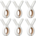 6 Pack Plastic Clothes Pins with Strong Anti-Rust Springs,Heavy Duty Beach Towel Clips,Laundry Clothespins to Keep Your Towel, Clothes, Blankets to Dry on Clothesline and Hanging Rack