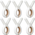 6 Pack Plastic Clothes Pins with Strong Anti-Rust Springs,Heavy Duty Beach Towel Clips,Laundry Clothespins to Keep Your Towel, Clothes, Blankets to Dry on Clothesline and Hanging Rack