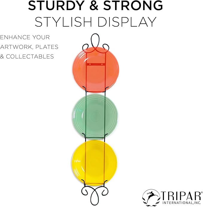 TRIPAR 3-Tier Vertical Wall Plate Rack