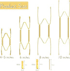 Hotop 20 Pieces Invisible Wall Plate Hangers 4/5/6/8/10 Inches Wall Plate Hangers Stainless Steel Decorative with 20 Pieces Hook with Nails for Decorative Antique and Arts(Gold)