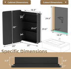 20x28 Medicine Cabinet with Mirror and Lights, Bathroom Mirror Cabinet with Memory Function, Anti-Fog, Surface Mount or Recessed Medicine Cabinet with Lights 3 Colors Dimmable