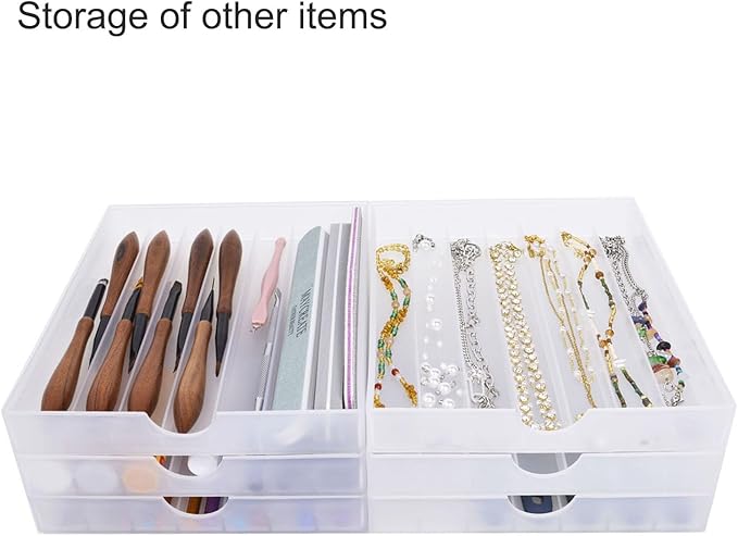 Craft Organizers and Storage, Pencil, Crayon, Marker, Pen Organizer, Pen Holder, Pen Tray Storage with Gel Pens, Fountain Pens, Chalk for Office, Art & Craft Room - 6Pack