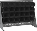 Quantum Storage Systems QBR-2721-210-24BK Ultra Bin Complete Bench Rack Package with 24 Ultra Bins, 27" x 8" x 21" , Black