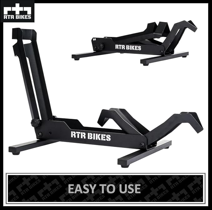 Brutus Professional Bike Floor Stand – Heavy Duty Steel Rack for E-Bikes & MTB up to 66 lbs (30kg) – Fits 26-29" Wheels & Tires up to 2.8" – Garage Storage & Wash