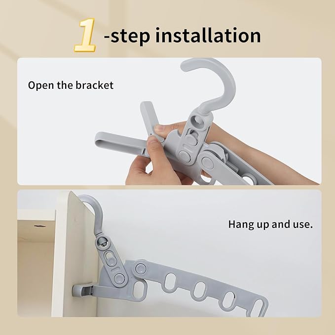1Pcs Clothes Drying Rack Foldable and 10 Pcs Travel Hangers and 1pcs Organizer Bag,Foldable Design Doesn't take up Much Space, Great Combo for Travel/Hotel/Cruise.