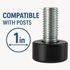 4-Pack Adjustable Feet for Wire Shelving Posts – Leveling Foot Set for Storage Racks – Threaded Base for Height Adjustment – Durable, Floor-Safe, Easy to Install Replacement Set