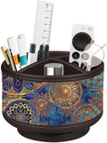 Pen Holder for Desk Organizers and Accessories, 360 Swivel TV Remote Control Holder for Table, Nightstand Organizer Caddy for Office Supplies/ Media Controllers, Bedside Decorations for Living Room