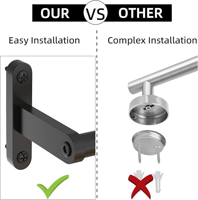 KLJKPA16 Inch Bathroom Towel Bar, Towel Racks for Bathroom Wall Mounted, Modern Heavy Duty Stainless Steel Hand Towel Holder, Single Bar, Black