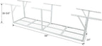 2 X 8 FT Garage Ceiling Storage Racks, Heavy Duty Overhead Garage Storages Rack with Adjustable Hight, Metal Hanging Garages Storage Rack with Support Rod, 22''- 40" Adjustable, 450 LBS (White, 2x8FT)