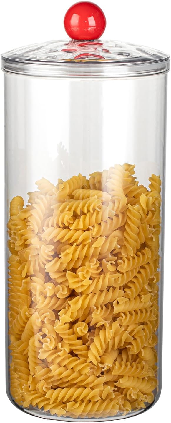 67oz Clear Candy Jar with Lid for Office Desk, Plastic Cookie Storage Jar for Kitchen Counter,2000ml
