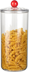 67oz Clear Candy Jar with Lid for Office Desk, Plastic Cookie Storage Jar for Kitchen Counter,2000ml