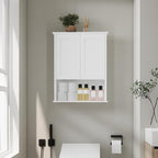 Medicine Cabinet, Over The Toilet Storage Cabinet, 24x30 Inch Bathroom Wall Storage Cabinet with 2 Door & Adjustable Shelves, Bathroom Cabinet Wall Mounted, for Laundry Room, Kitchen