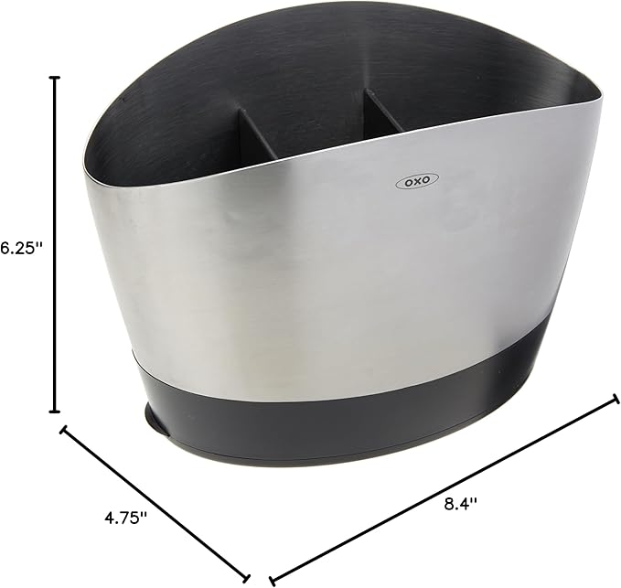 OXO Good Grips Stainless Steel Utensil Holder 8.4" x 4.75" x 6.25"