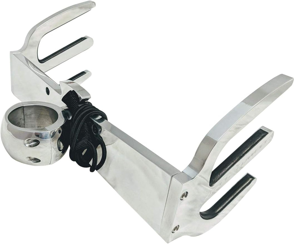Quick Release Water Ski/Slalom Ski Wakeboard Tower Rack, Polished 6061 Aluminum, Clamp Sizes 1 1/4,1 1/2,1 5/8,1 3/4,1 7/8,2,2 1/4,2 3/8,2 1/2,2 7/8,3"