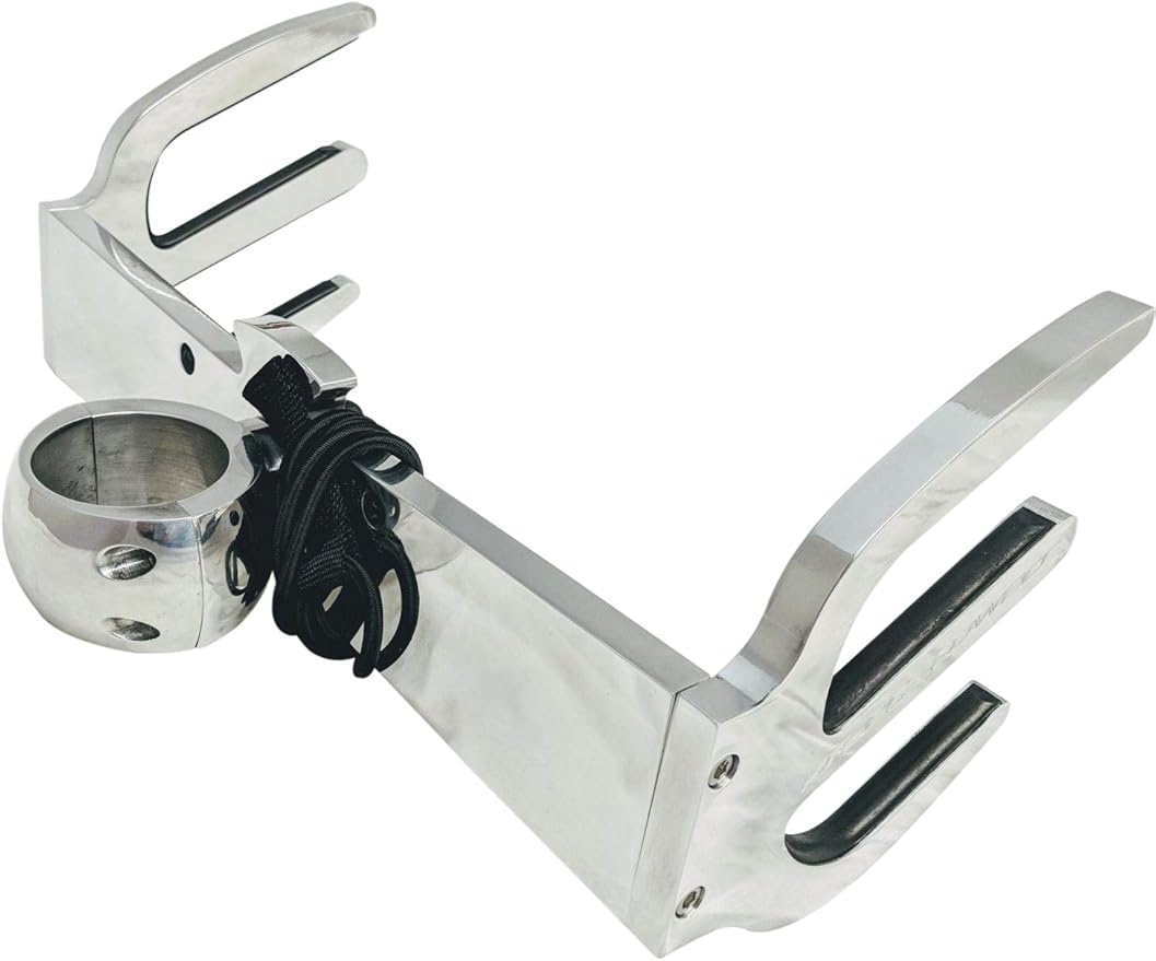 Quick Release Water Ski/Slalom Ski Wakeboard Tower Rack, Polished 6061 Aluminum, Clamp Sizes 1 1/4,1 1/2,1 5/8,1 3/4,1 7/8,2,2 1/4,2 3/8,2 1/2,2 7/8,3"