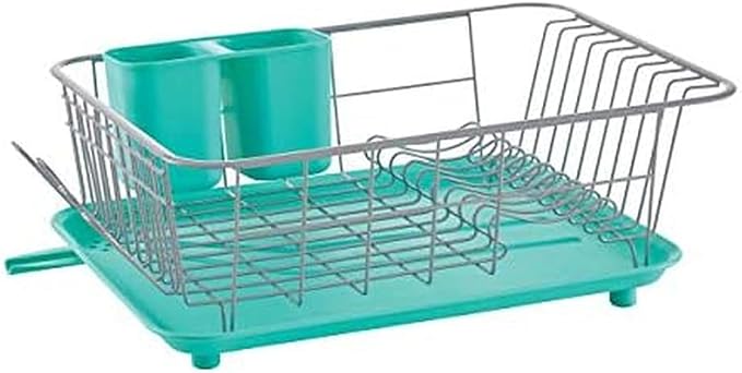 Farberware Classic Full Dishrack, 3-Piece, Aqua