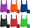 Masirs Reusable Grocery Bag (6-PACK | COLORS) - Reusable Ripstop Bags - Large, Strong Eco Friendly Bags - Foldable Shopping Bag - For Kitchen, Grocery & More - Packable Shopping Bag