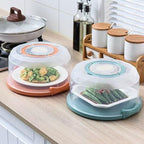 Pie Cake Carrier Cake Keeper Round Multiuse Muffins Cake Carrier with Lid for Dishes Vegetables Picnic Desserts Fruits (Pink)