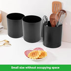 Cyrank Kitchen Utensil Holder, 360° Rotating Utensil Organizer Utensil Caddy Utensil Crocks for Kitchen Countertop(Black)